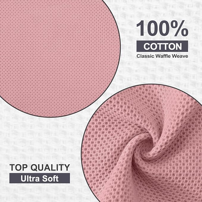 Kitinjoy 100% Cotton Kitchen Dish Cloths, 6 Pack Waffle Weave Ultra Soft - Image 7