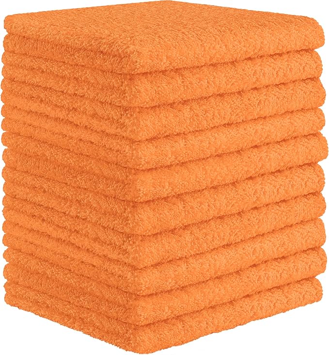 DecorRack 10 Pack 100% Cotton Wash Cloth, Luxurious Soft, 12 x 12 inch Ultra - Image 2