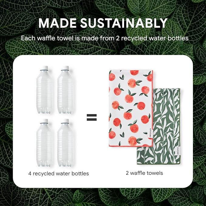 RECYCO Waffle Kitchen Towel Set of 2 - Image 5