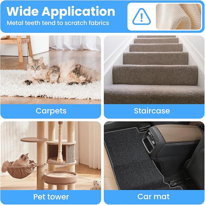 3 in 1 Carpet Rake for Pet Hair Removal, Tool Set of 3, 55” Long Handle Carpet - Image 6