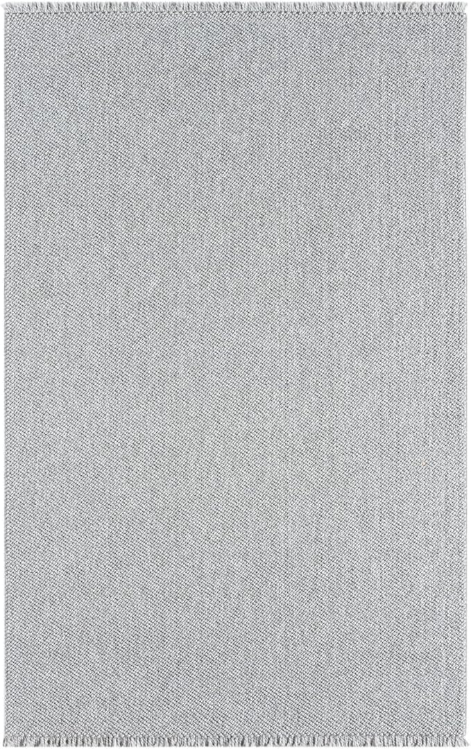 LUXE WEAVERS Solid Machine Woven Gray 5x7 Area Rug, Indoor Stain-Resistant Carpet