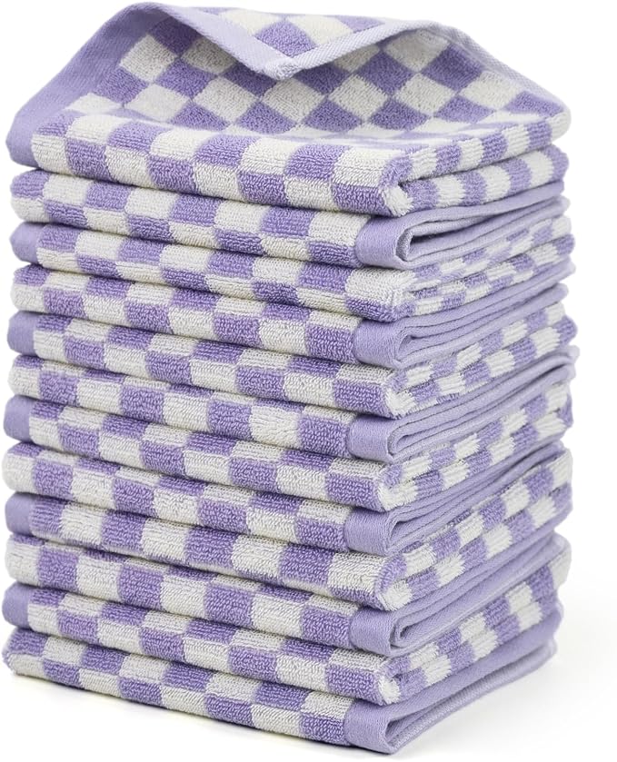 Jacquotha Cotton Washcloth 12 Pack, Soft Absorbent Washcloths Facecloth by Jacquotha