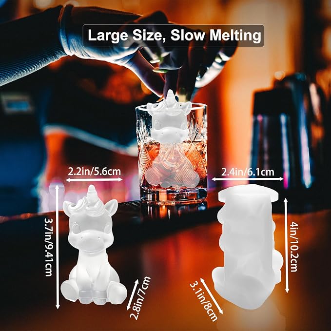 3D Unicorn Ice Cube Silicone Molds Tray - Image 7