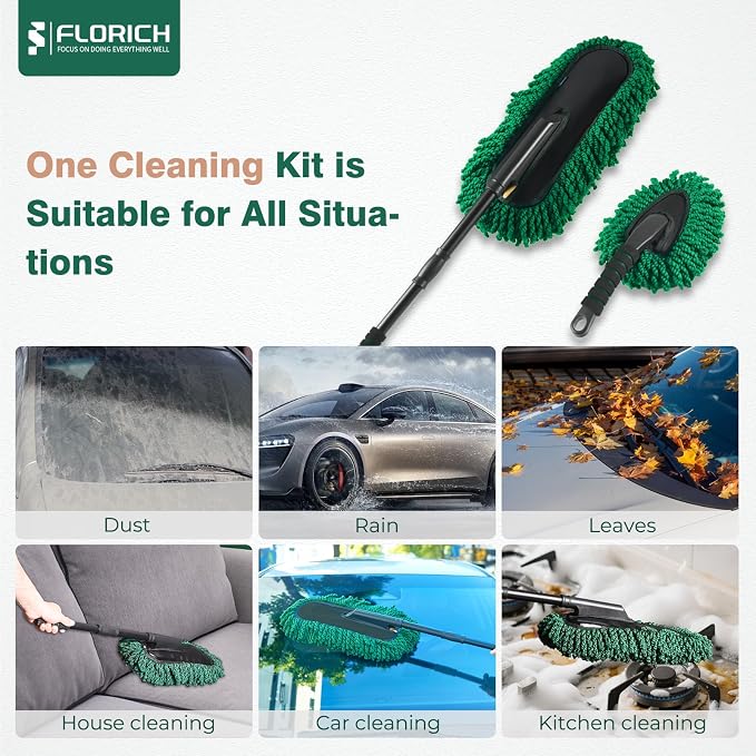 FLORICH Microfiber Car Duster Kit, Large Extendable Car Duster Exterior Scratch - Image 7