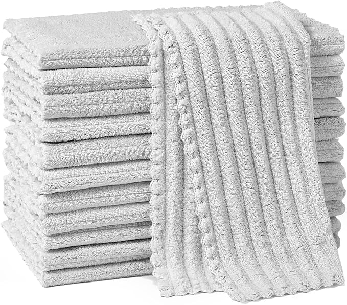 Kitchen Dish Cloths, Super Absorbent Coral Velvet Dish Towels, Quick Drying by Neessno