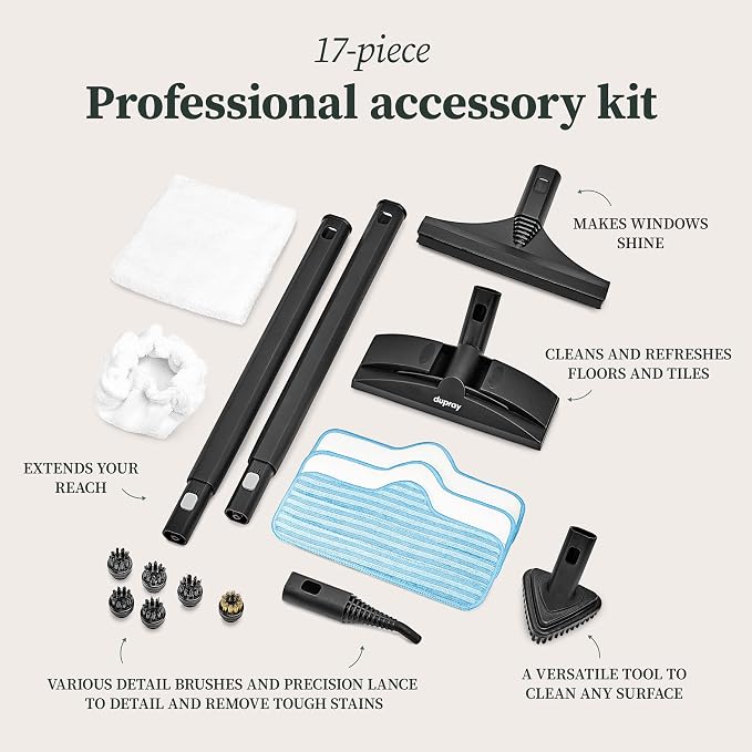 Dupray Neat Steam Cleaner with 17-Piece Kit – Powerful, chemical-free cleaning - Image 2