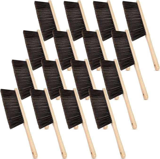 Tioncy 16 Pieces Wooden Dust Brush Bulk Hand Broom Bench Soft Bristle Cleaning by Tioncy
