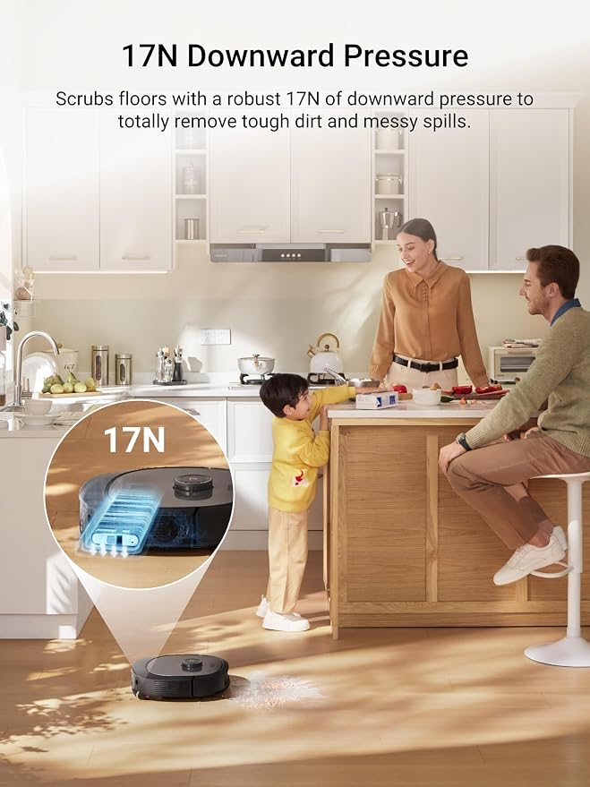 Eureka J20 Robot Vacuum Self Emptying, 8000Pa Suction, Auto Mop Washing & Hot - Image 4