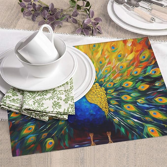 Beautiful Peacock Dish Drying Mat - Image 5