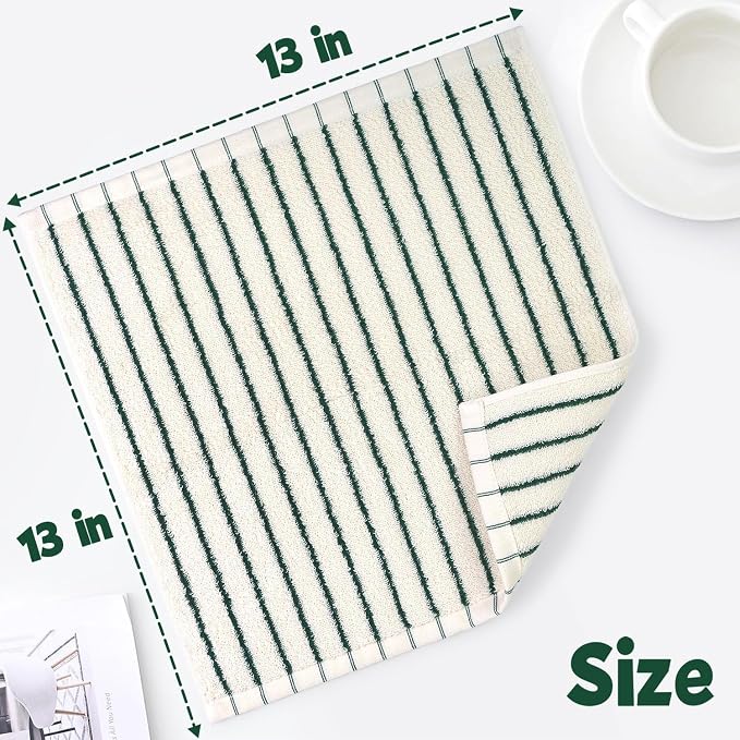 Jacquotha Striped Cotton Washcloths 4 Pack, 13” x 13” - Image 5