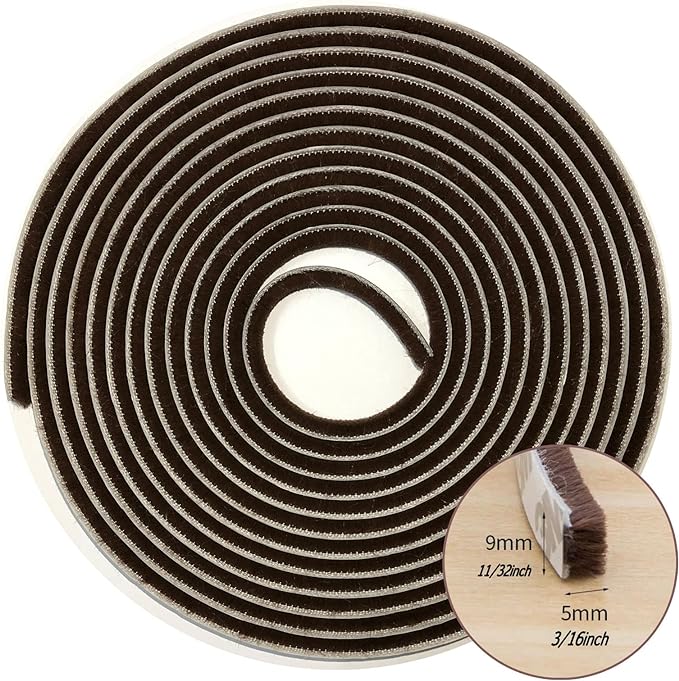 Weather Stripping Brush for Sliding Windows/Doors Frame Side, Pile Self by Zhilokdor