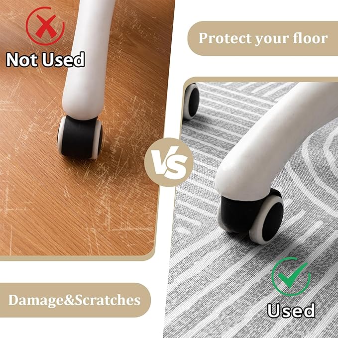 Office Chair Mat for Hardwood Floor, 48"x36" Easy Glide Computer Desk Mat Protector for Rolling Chair Under Desk Rug Nonslip Backing, Machine Wash (Modern)