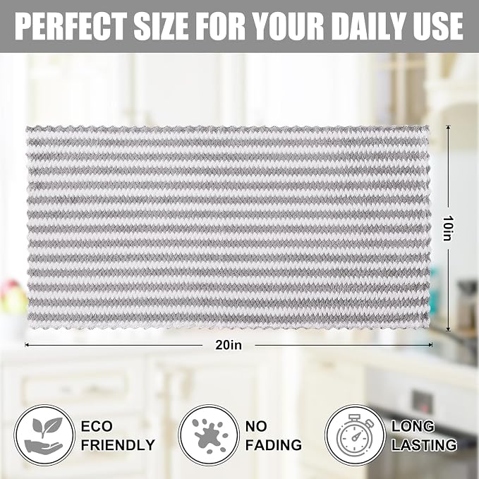 Homaxy Kitchen Towels, Ultra Soft and Absorbent Dish Towels, Reusable Fast - Image 5
