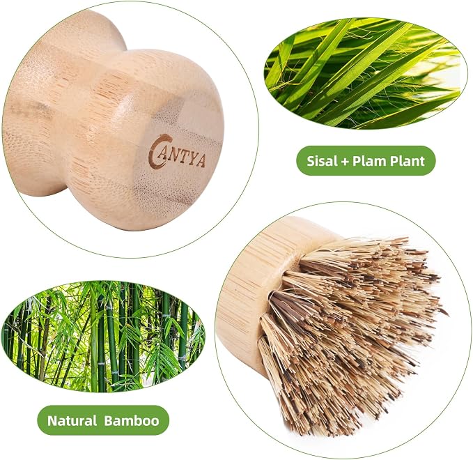 6 Pcs Bamboo Wok Brush - Image 3