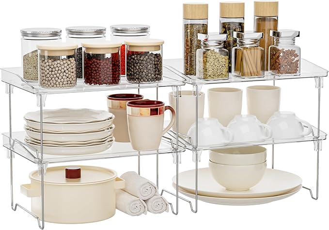 Acrylic Cabinet Organizer Shelf, Spice Rack, Countertop Organizers by STARLATTA