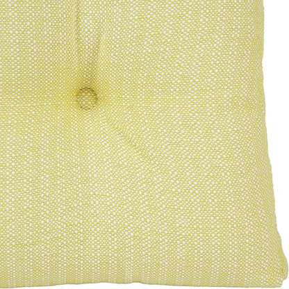Klear Vu Gripper Overstuffed Universal Non-Slip Dining Chair Cushions for Kitchen Decor or Office Use, U-Shaped Skid-Proof Seat Pad, 17x17 Inches, 2 Count (Pack of 1), Solid Yellow