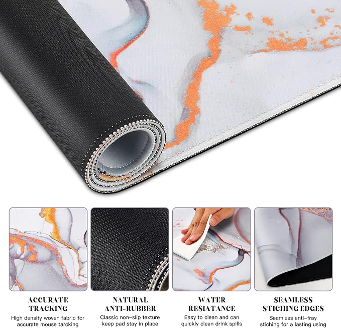 Gimars 4 in 1 Mouse Pad and Keyboard Wrist Rest Set, Large Mouse Pad - Image 5