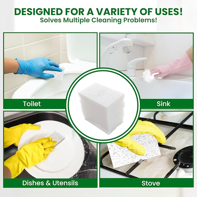 Cellulose Sponges – 24-Pack White Compressed Natural - Image 5