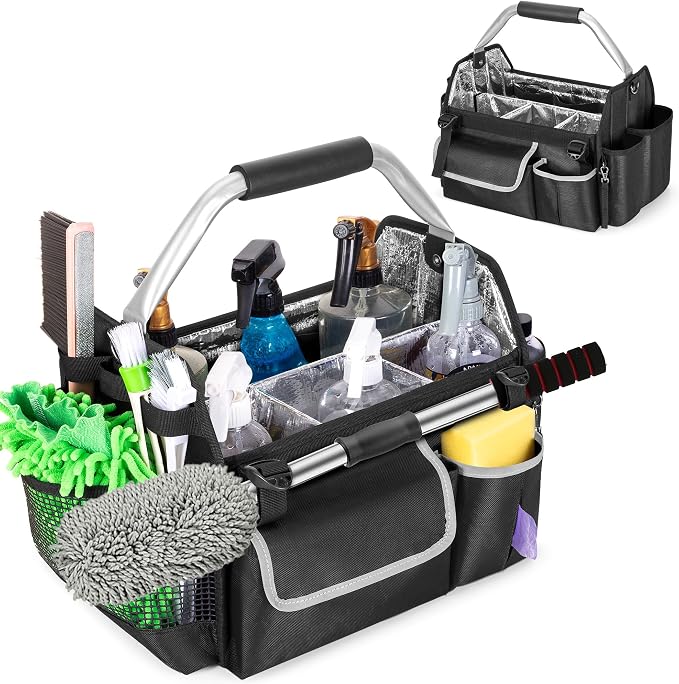 Wearable Detailing Caddy, Quick Load Collapsible Car Care Bag by HODRANT