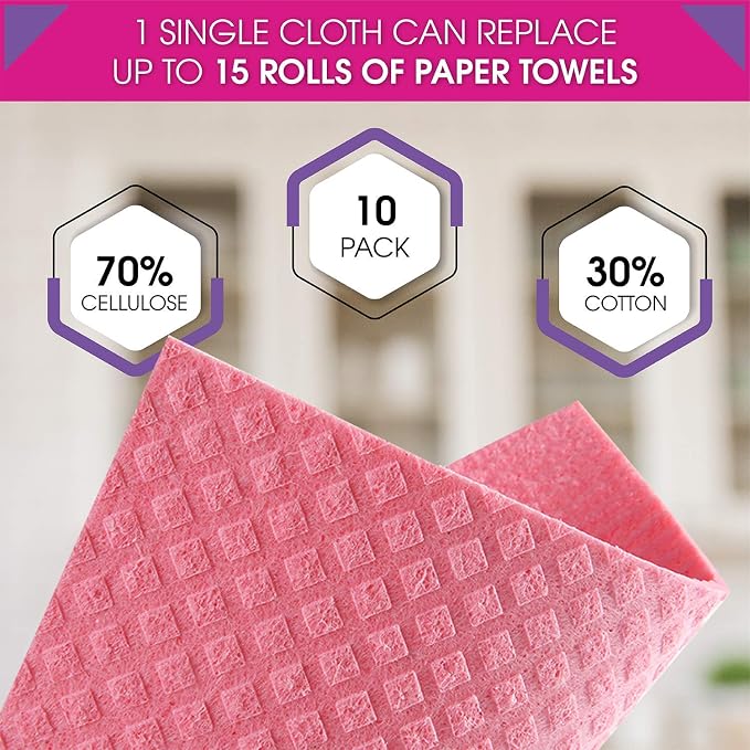 Swedish Dishcloths – Eco-Friendly Reusable Kitchen Towels – 3 Pack Cleaning - Image 7