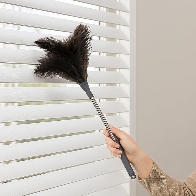 Extendable Ostrich Feather Duster – 51" Long Reach Telescopic Handle Cleaning - Image 4