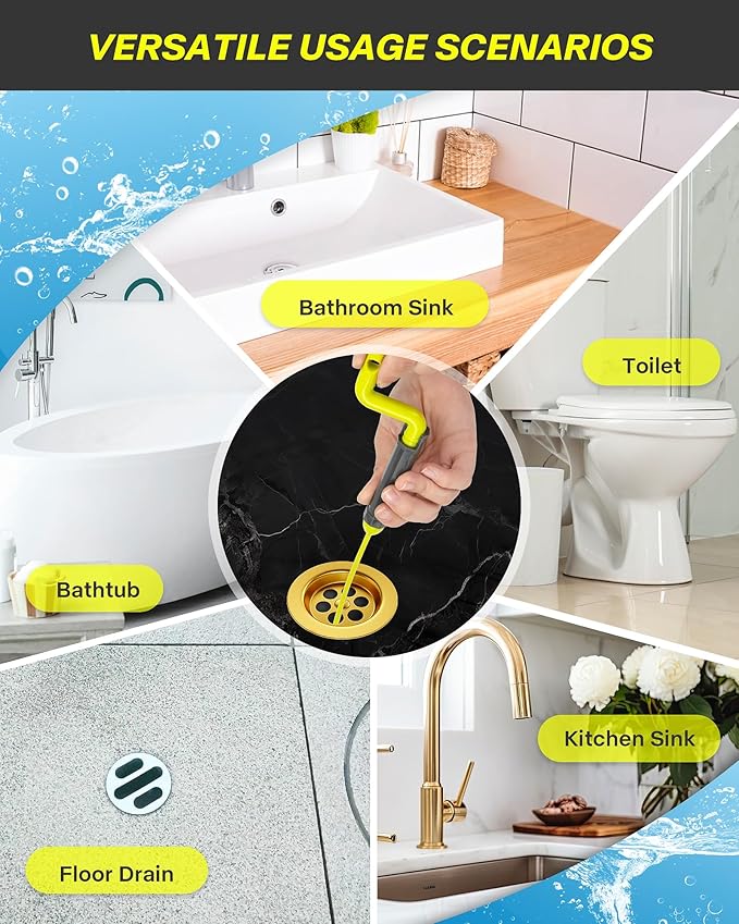 35inch Drain Clog Remover, Drain Cleaner Hair Clog Remover - Image 7