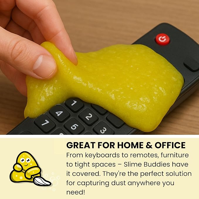 Slime Buddies Cleaning Slime | 1 Lemon, 1 Apple, 1 Strawberry Scented Car - Image 5