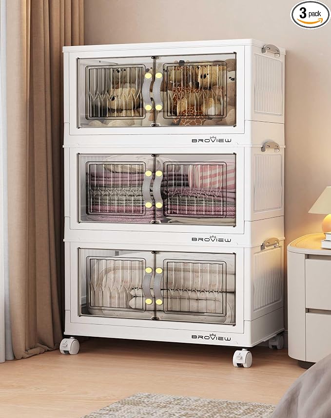 BROVIEW 135Qt Stackable Storage Bins by BROVIEW-EnjoytheArtofLife