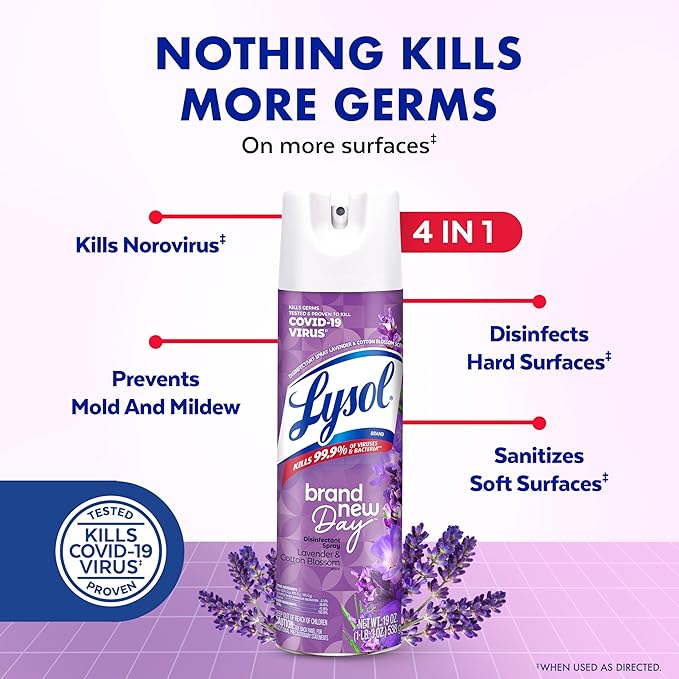 Lysol Disinfectant Spray, Sanitizing and Antibacterial Spray, - Image 4