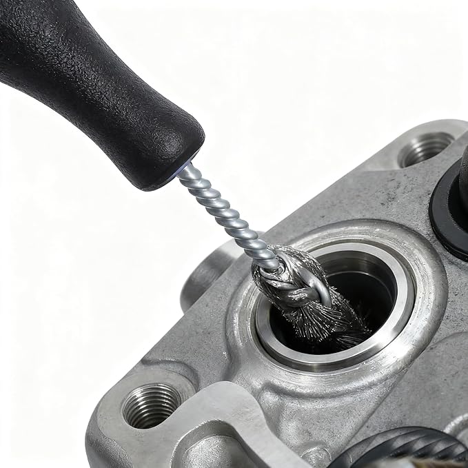 2PC Injector Sleeve Cup Bore Seat Cleaning Brush Fit - Image 3