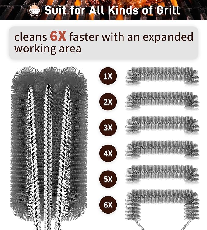 BBQ Grill Cleaning Brush, Heavy Duty Grill Cleaning Brush - Image 5