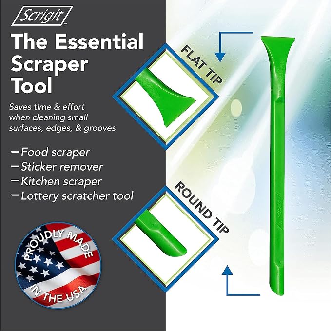 Scrigit Scraper Wide Blade No-Scratch Plastic Scraper Tool, 6 Pack - Image 2