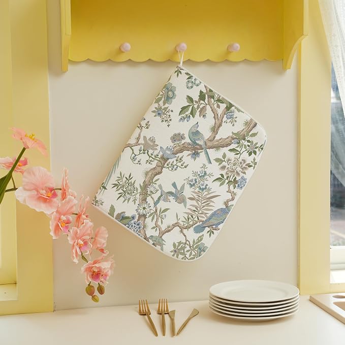 Chinoiserie Dish Drying Mat 18x24 Inches - Image 4