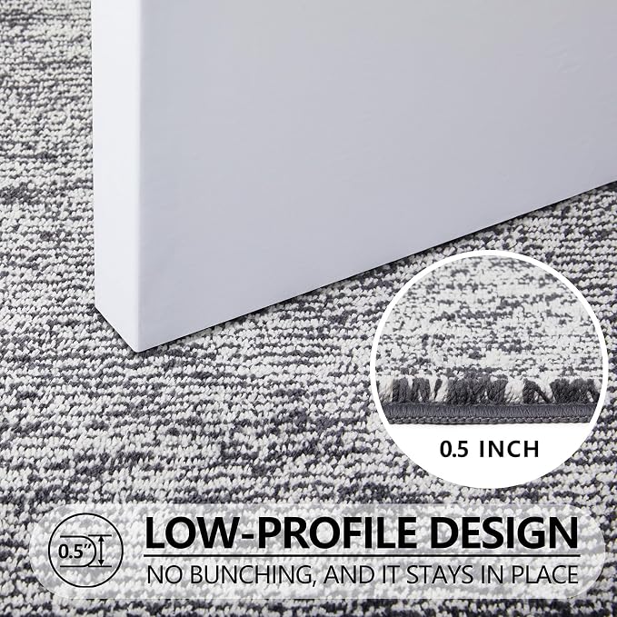 REFETONE Doormat, Indoor Absorbent Non Slip Dark Grey Doormat, Resist Dirt - Image 4