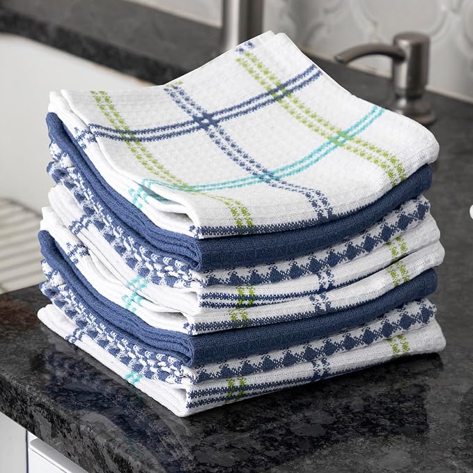T-Fal Premium Waffle Dish Cloths, Super Soft Long Lasting 100% Cotton Flat - Image 5