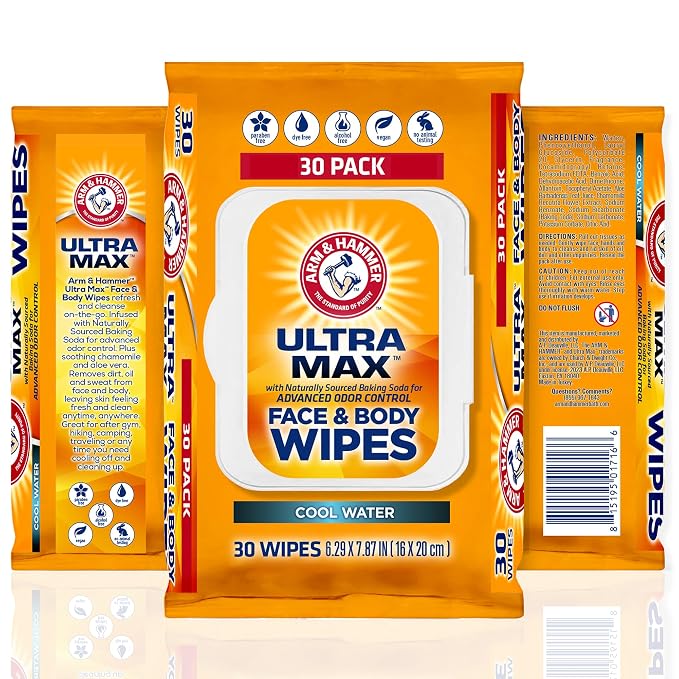 Arm and Hammer Face and Body Wipes by ARMHAMMER
