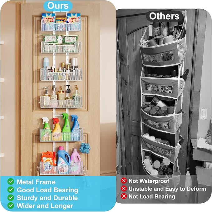 Over The Door Organizer, Metal Hanging Door Organizer - Image 7