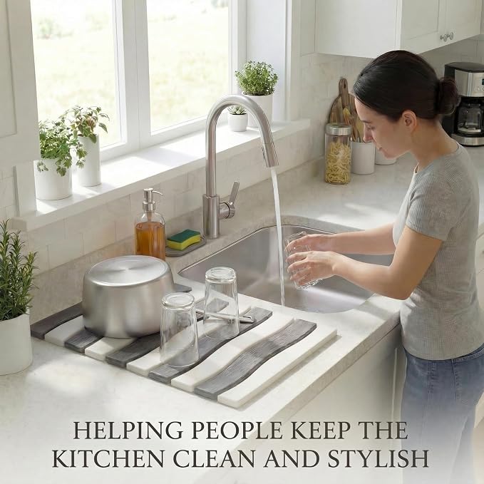 Large Diatomite Stone Dish Drying Mat - Image 4