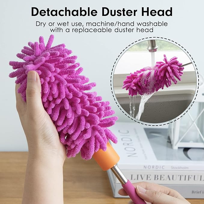 Microfiber Duster for Cleaning, Tukuos Hand Washable Dusters - Image 2