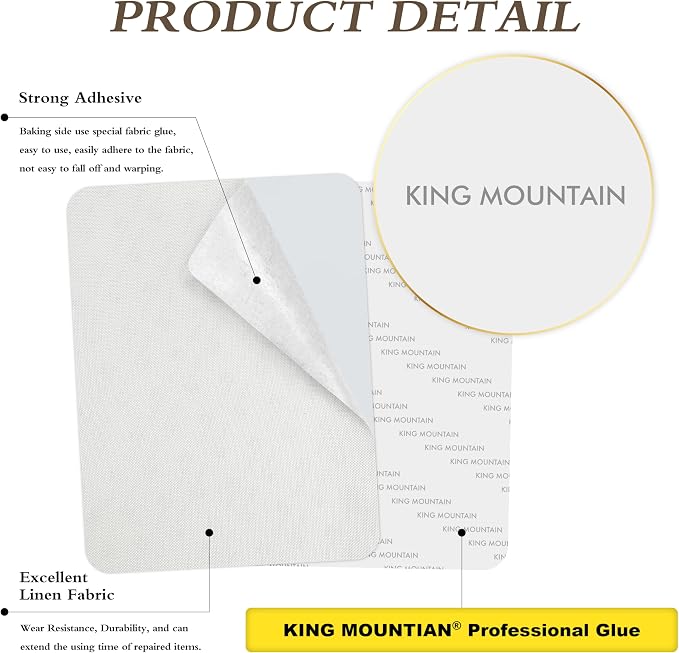 Self-Adhesive Fabric Patches for Sofa and Clothes Repair, 8X11 inch 2 PCS - Image 2