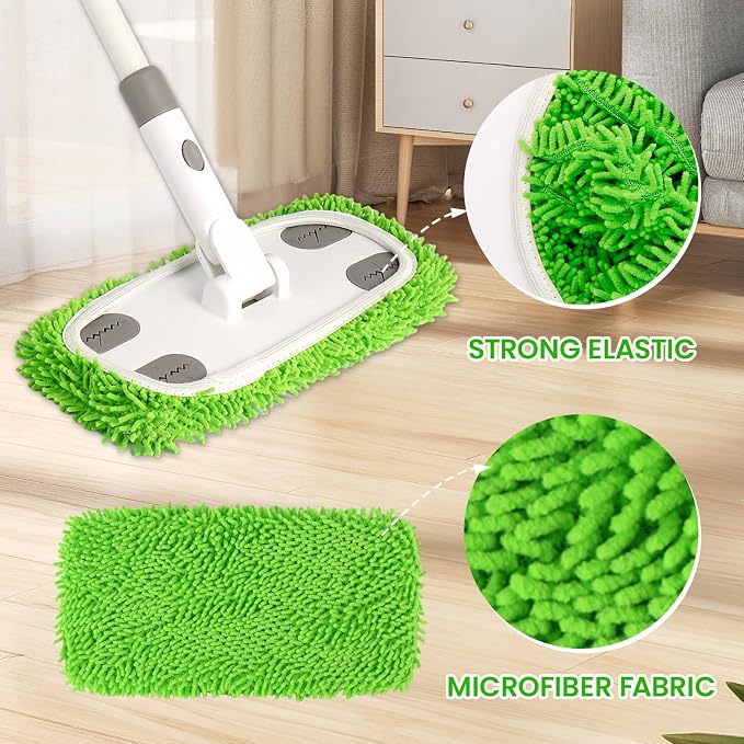 Reusable Microfiber Floor Mop System, Wet & Dry Sweeper Kit, Includes 1 Sweeper - Image 4