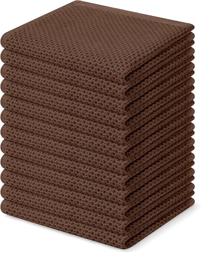 Homaxy 100% Cotton Waffle Weave Kitchen Dish Cloths, Ultra Soft Absorbent Quick by Homaxy