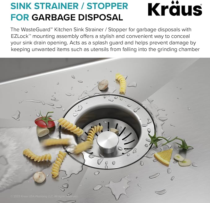 KRAUS WasteGuard Kitchen Sink Strainer/Stopper - Image 4