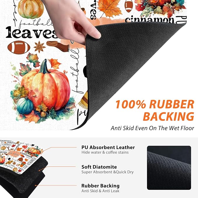 Fall Pumpkin Dish Drying Mat - Image 6