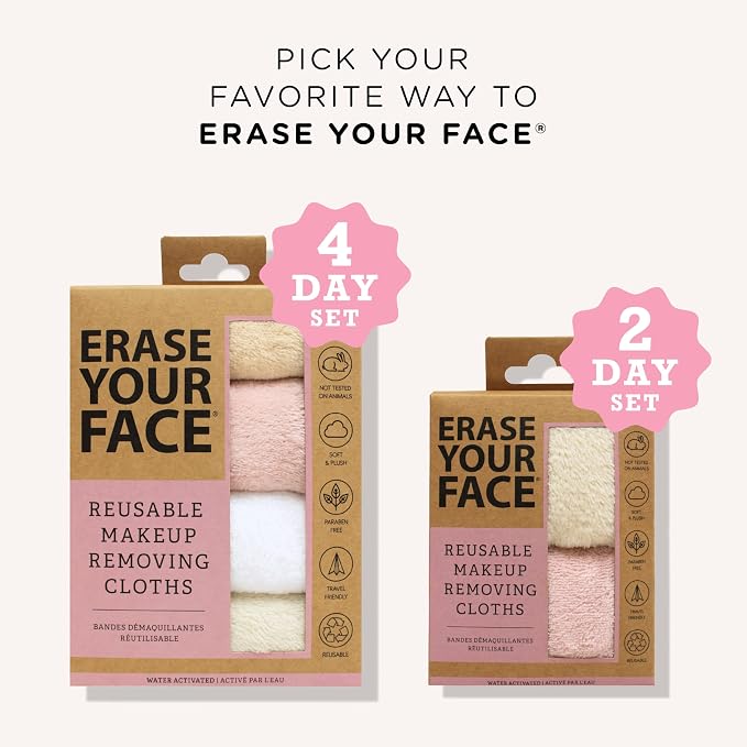 ERASE YOUR FACE Reusable Makeup Remover Cloths - Image 4
