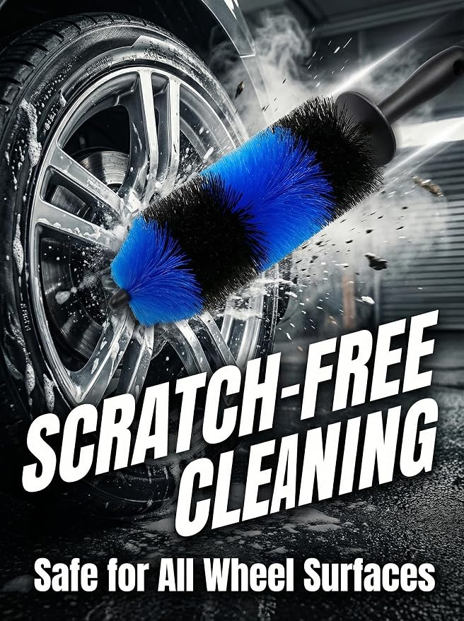 TAKAVU Master Wheel & Tire Brush, Easy Reach Wheel and Rim Detailing Brush Long - Image 3