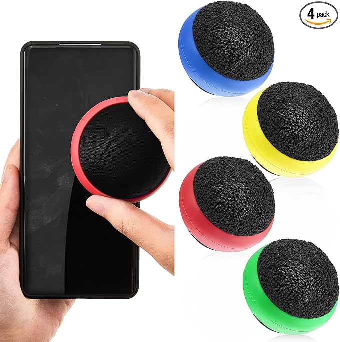 Suclain 4 Pack Touch Screen Cleaner Balls Phone Cleaning Ball Microfiber Touch by Suclain