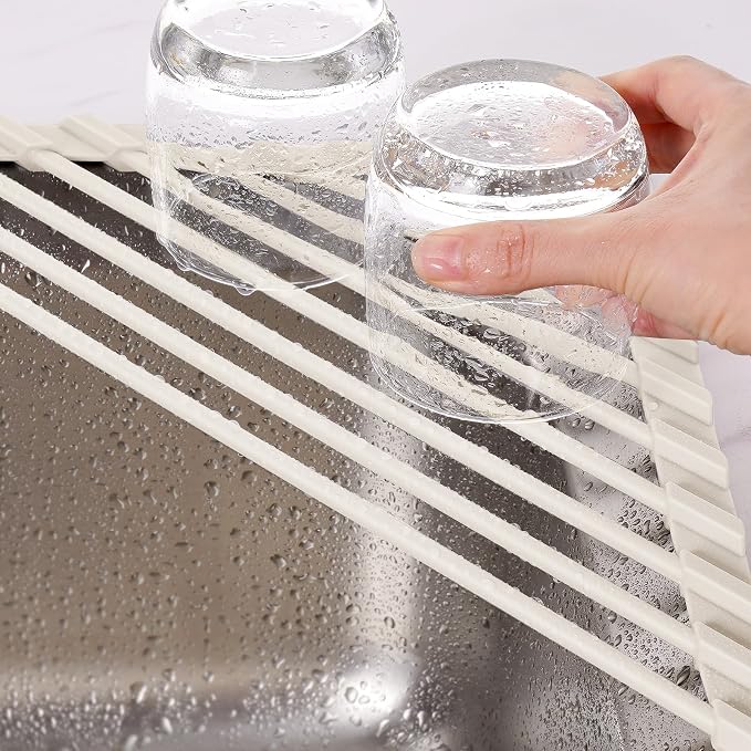 Tomorotec Compact Silicone-Coated Triangle Dish Drying Rack - Image 8