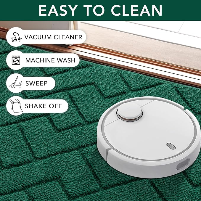 hicorfe Indoor Door Mat, Non Slip Door Mats, Absorbent Resist Dirt Entrance - Image 7