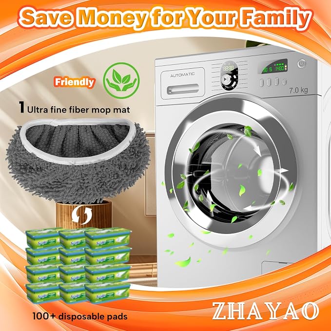 Reusable 100% Coral Fleece Mop Pads Compatible - Image 5